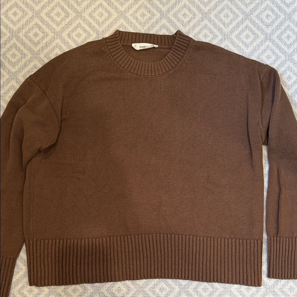Everlane 100 💯 cotton Chocolate Crewneck Sweater